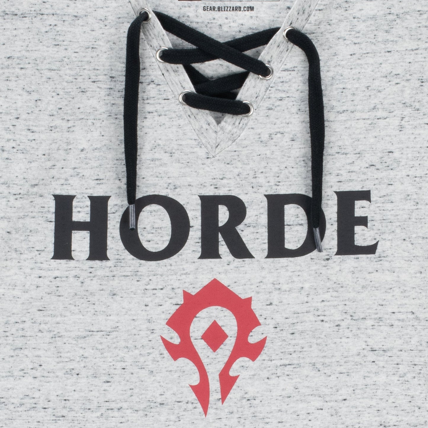 World of Warcraft Horde Grey Logo Women's T-Shirt - Closeup