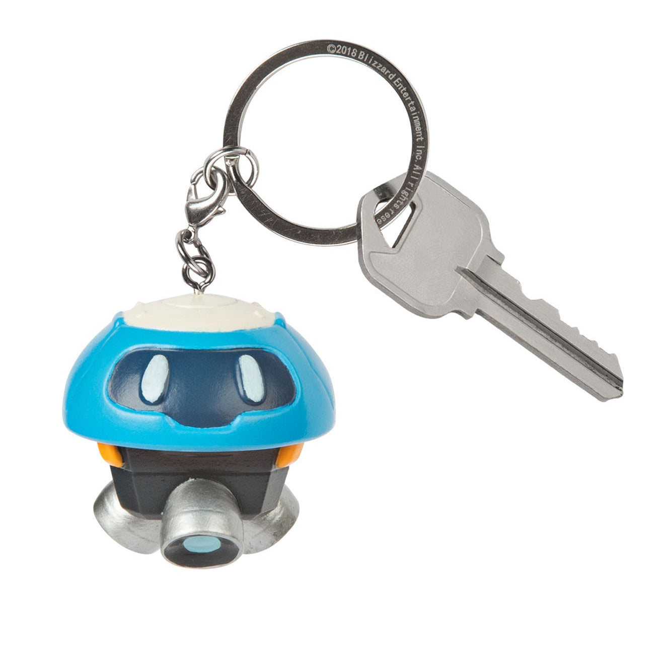 Overwatch Snowball 3D Keyring in Blue - Front Left View