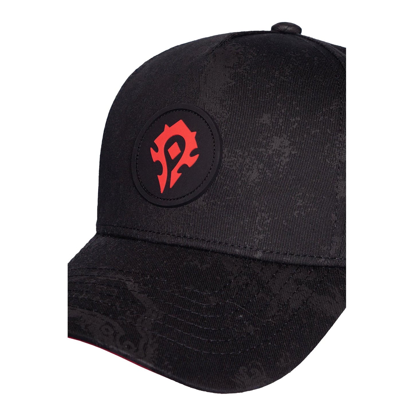 World of Warcraft Horde Map of Azeroth Black Snapback Hat - Close-Up View