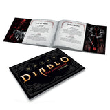 Diablo: The Sanctuary Tarot Deck and Guidebook - Buchdeckel und Beispielseiten