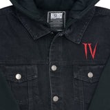 Diablo IV Lilith Denim Black Button-Up Kapuze Jacke  - schließen Up View