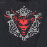 Diablo IV Lilith Denim Black Button-Up Kapuze Jacke  - schließen Up View