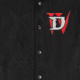 Diablo IV Black Button-Up Bomber Jacke - schließen-Umschau