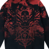 Diablo IV Black Tie-Dye Pullover Kapuze - schließen Up Back View