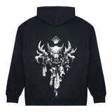 Diablo IV Druid Symbol Schwarzer Zip-Up Kapuze - Rückenansicht