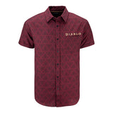 Diablo Button Up Rot Hemd - Vorderansicht