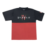 Diablo IV Logo Rot  Farbblock T-Shirt - Vorderansicht