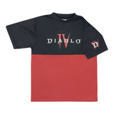 Diablo IV Logo Rot  Colour Block T-Shirt - Vordere Ärmelansicht