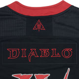 Diablo IV Schwarzes Hockeytrikot - schließen-Ansicht von oben