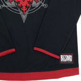 Diablo IV Schwarzes Hockeytrikot - schließen-Ansicht von oben