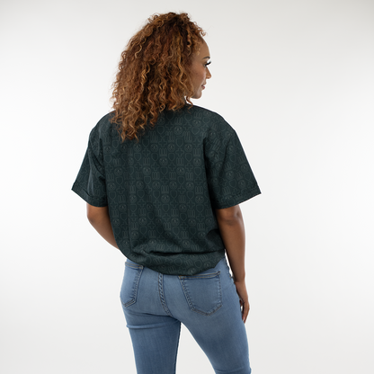 Overwatch Grey Button-Up Shirt - Modell Rückenansicht