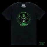 Diablo IV: Vessel of Hatred Glow-in-the-Dark Schwarz T-Shirt - Frontansicht leuchten