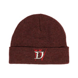 Diablo IV Cuffed Beanie in Rot - Vorderansicht