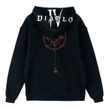 Diablo IV Tree of Whispers Black Pullover Kapuze - Rückenansicht Hood Down