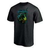 StarCraft Rechteckig Schwarz T-Shirt - Vorderansicht