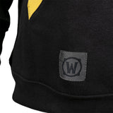 World of Warcraft Ahnen To The End Gold Pullover Kapuze - Zoom Logo Ansicht