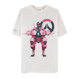 Overwatch D.Va Cañones de fusión Blanco T-camisa - vista frontal