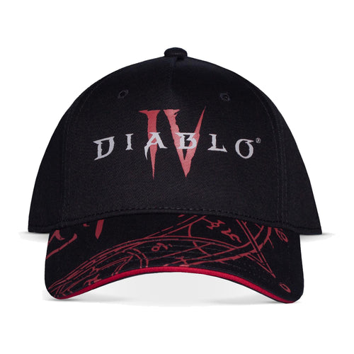 Diablo IV Sigilo Snapback ajustable negro Sombrero -Vista frontal