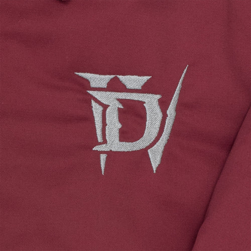Diablo IV Rojo Trabajo con cremallera Chaqueta - Primer plano