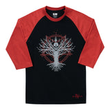 Diablo IV Necromancer 3/4 Baseball Black T-camisa - Vista frontal