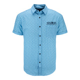 Heroes of the Storm Button Up Azul camisa  - Vista frontal