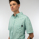 Overwatch Pachimari Azul Button-Up camisa - cerrar-Vista superior