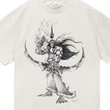 Warcraft Samwise Sketch Night Elf Tan camisa - cerrar Up View