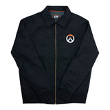 Overwatch 2 Black Zip-Up Work Chaqueta - Vista frontal
