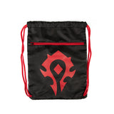 World of Warcraft Bolsa de botín de la Horda en negro - Vista frontal plana