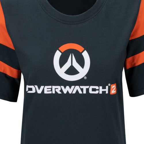 Overwatch 2 Logo T-Shirt anthracite pour femme - fermer Up View