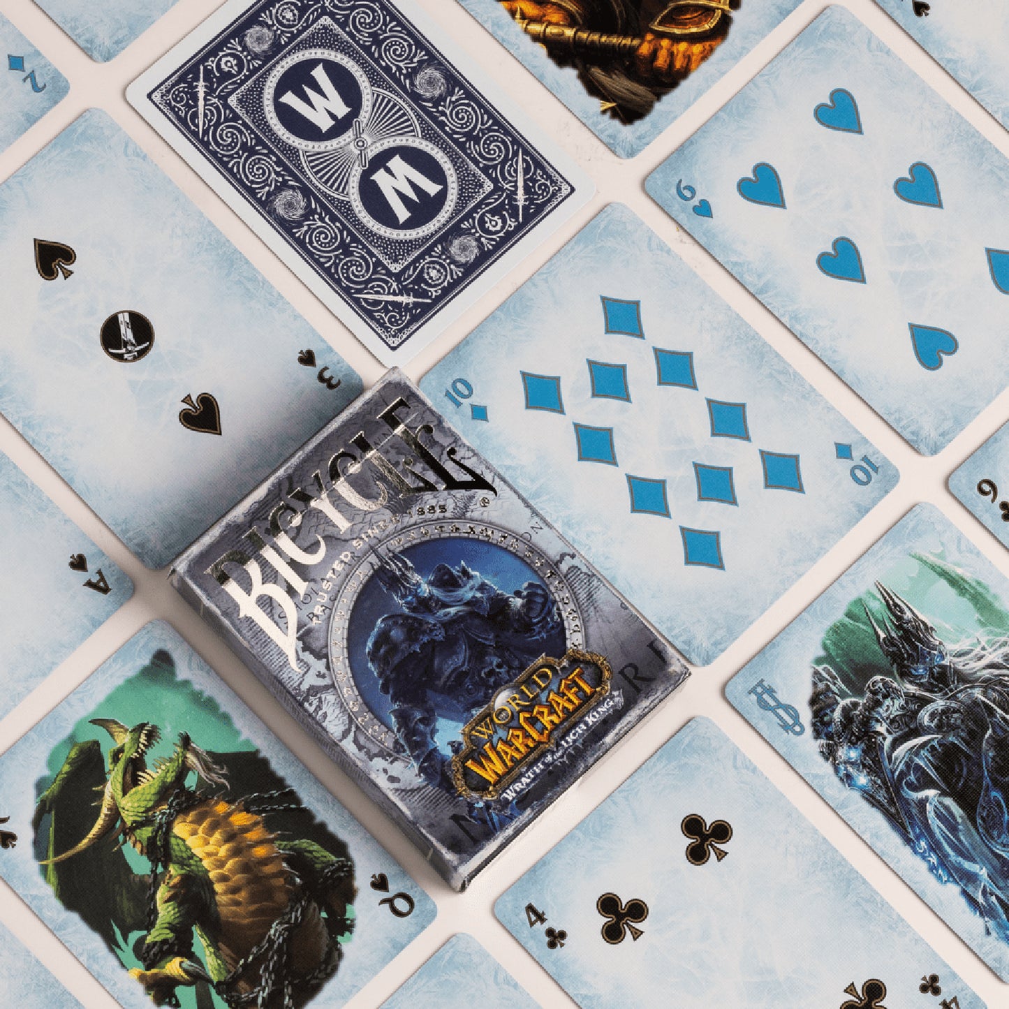 World of Warcraft Wrath of the roi-liche Bicycle Card Deck - exemples de cartes