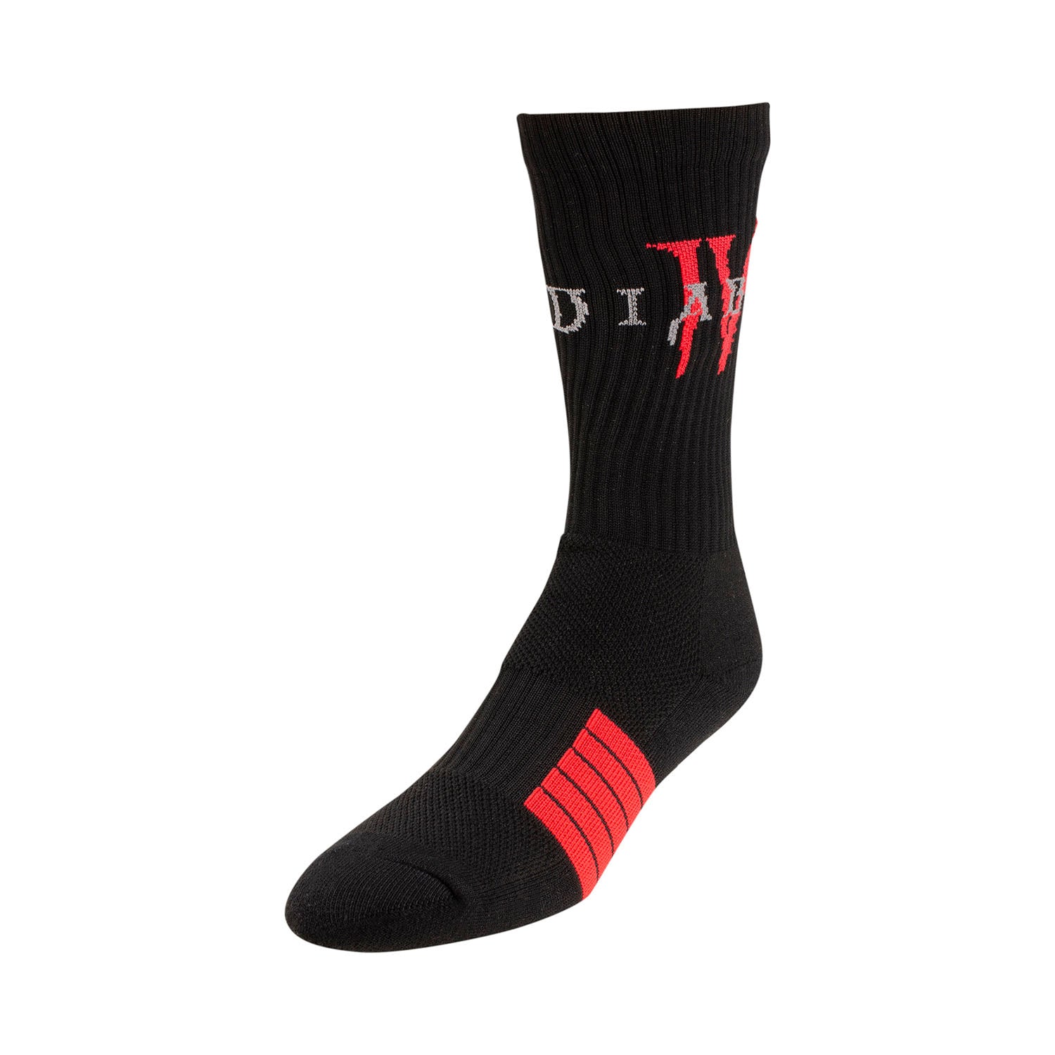 Diablo IV Logo Chaussettes en Noir - Vue de gauche