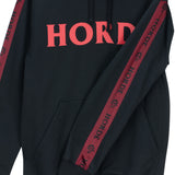 World of Warcraft Felpa con cappuccio Horde Strength Black - Vista ravvicinata della manica