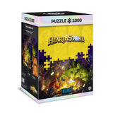 Puzzle da 1.000 pezzi di Hearthstone: Heroes of Warcraft in nero - Vista anteriore destra