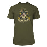 Hearthstone Evil Heckler Army Green T-Shirt - Front View 