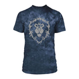 World of Warcraft Alliance Blue Tie-Dye T-Shirt - Front view