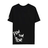 Overwatch Tracer Pew Pew Pew! Black T-Shirt - Back view