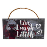 Diablo IV Live Laugh Lilith 15.2 x 30.5cm Wooden Sign - Front View