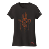 Diablo IV Barbarian Women's Black T-Shirt - Front View