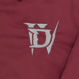 Diablo IV Red Zip-Up Work Jacket - Closeup