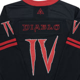 Diablo IV Black Hockey Jersey - Close-Up View