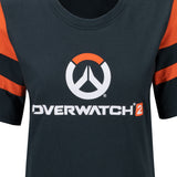 Overwatch 2 Women's Charcoal Logo T-Shirt - Close Up View