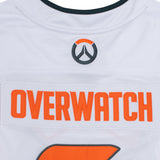 Overwatch 2 White Hockey Jersey - Close-Up View