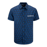 StarCraft Button Up Navy Shirt - Front View