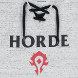 World of Warcraft Horde Logo Women's Grey T-Shirt - Close Up View