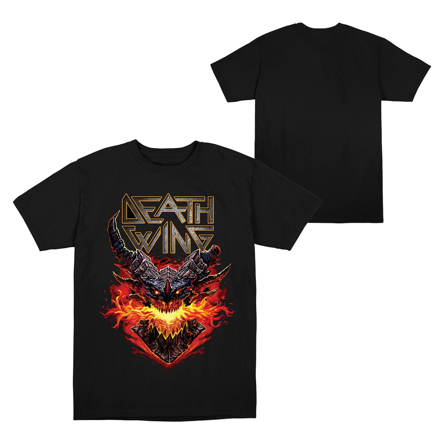 World of Warcraft Deathwing Black T-Shirt - Front and Back View