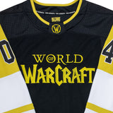 World of Warcraft Black Hockey Jersey - Close-Up View