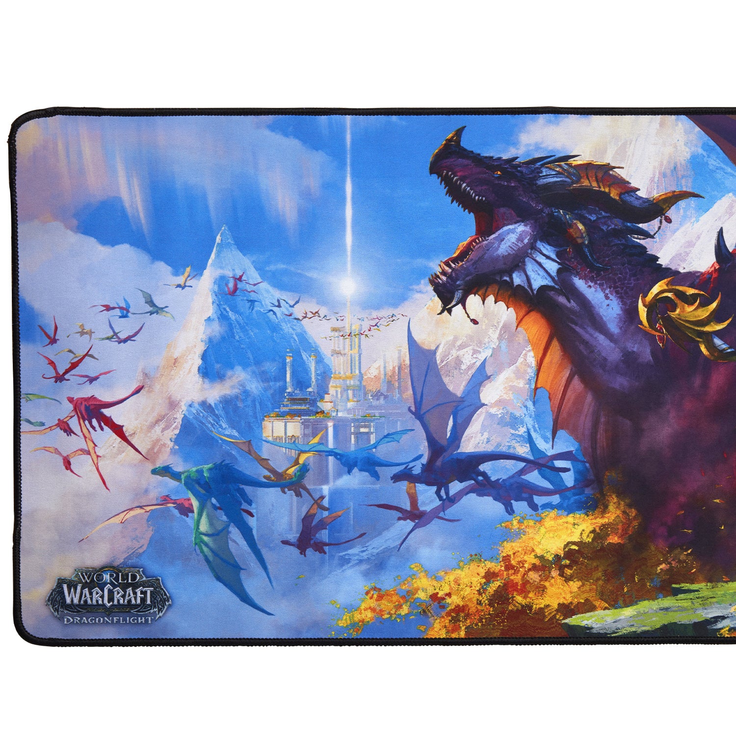 World of Warcraft Dragonflight Gaming Desk Mat - Close Up View