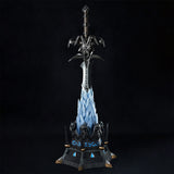 World of Warcraft Frostmourne Sword Ice Pedestal - Front View with Sword