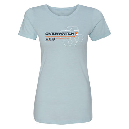 Overwatch 2 Heroes Women's Blue T-Shirt - Front View